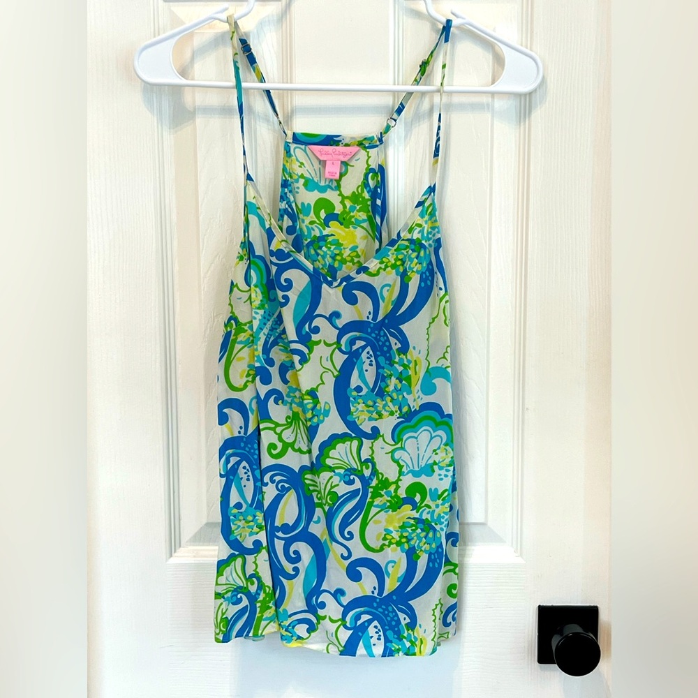 Lilly Pulitzer Blue and Green Camisole